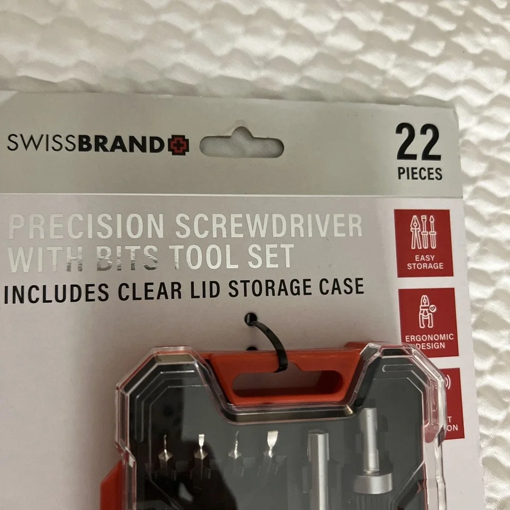 NEW~Swiss Brand Precisión Screwdriver with Bits Tools Set 22 PCs Set